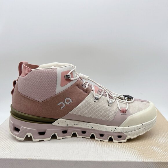 On Cloudtrax Hiking Boot Sneaker Running Shoe Pink Rose/Ivory Womens US 8 - Picture 8 of 12
